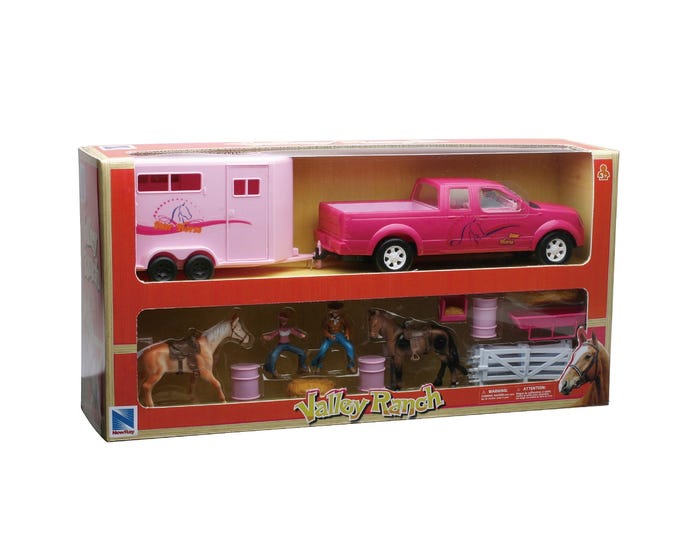 Valley Ranch Pink Pick-Up Truck with Horse Set - SS-37335A