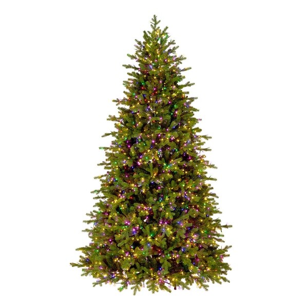 National Tree Company 7.5 ft.Prelit Feel Real Princeton Fraser Fir Artificial Christmas Tree with 3000 Cosmic Spectrum Lights