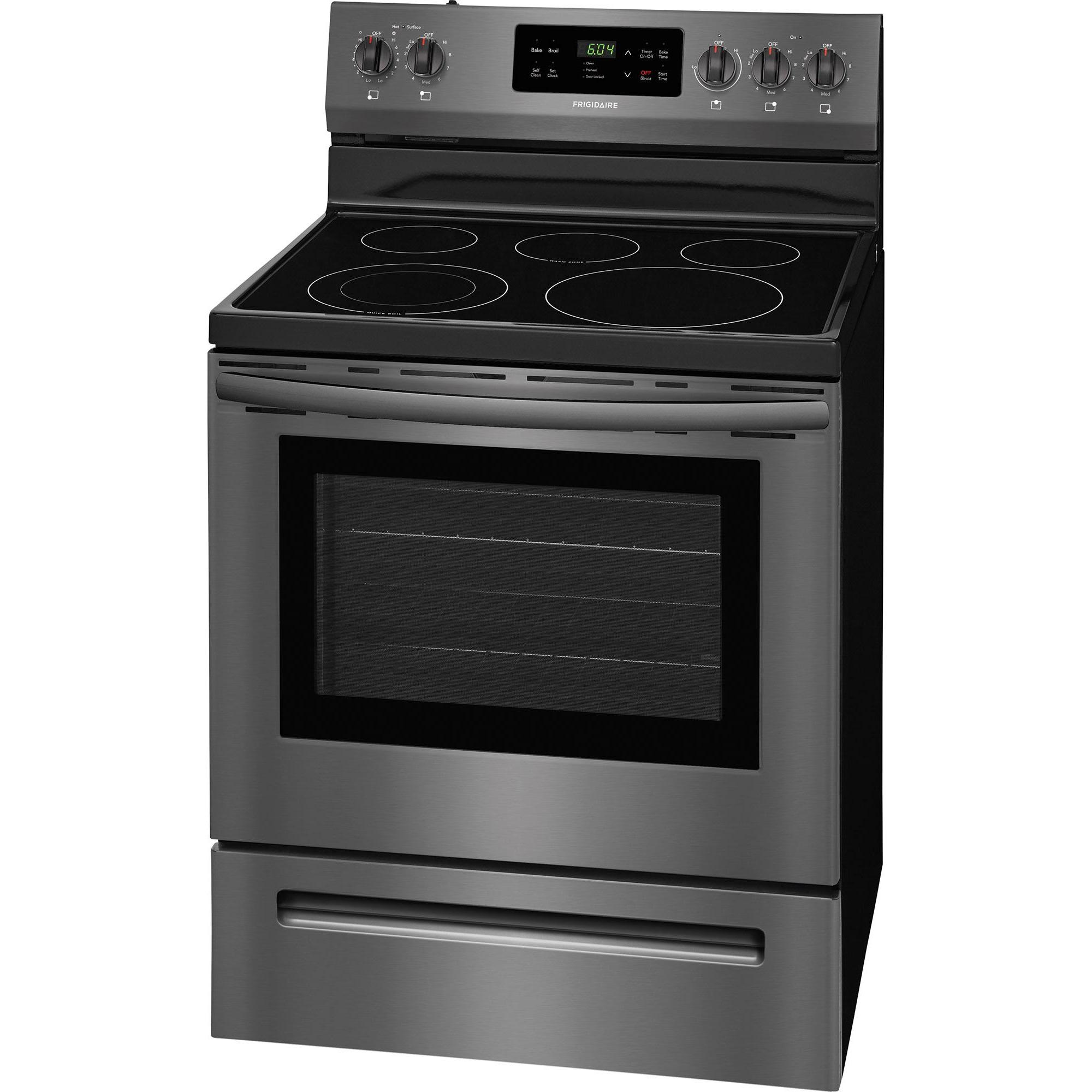 Frigidaire 30-inch Freestanding Electric Range with SpaceWise? Expandable Elements CFEF3054TD