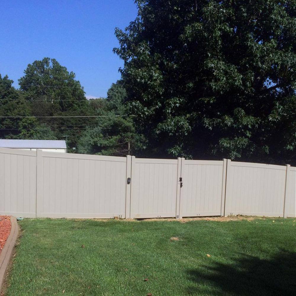 Weatherables Savannah 5 ft. H x 8 ft. W Tan Vinyl Privacy Fence Panel Kit PTPR-TG-5X8