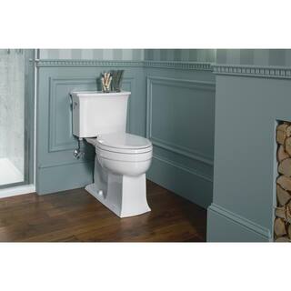 KOHLER Archer Comfort Height 2-Piece 1.28 GPF Single Flush Elongated Toilet with AquaPiston Flushing Technology in White K-3551-0