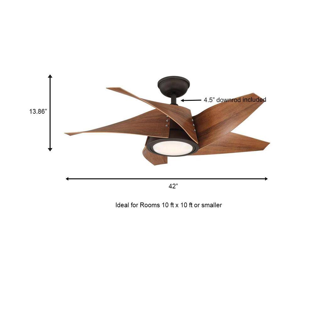 Home Decorators Collection Broughton 42 in. LED Espresso Bronze Ceiling Fan with Remote Control YG671-EB