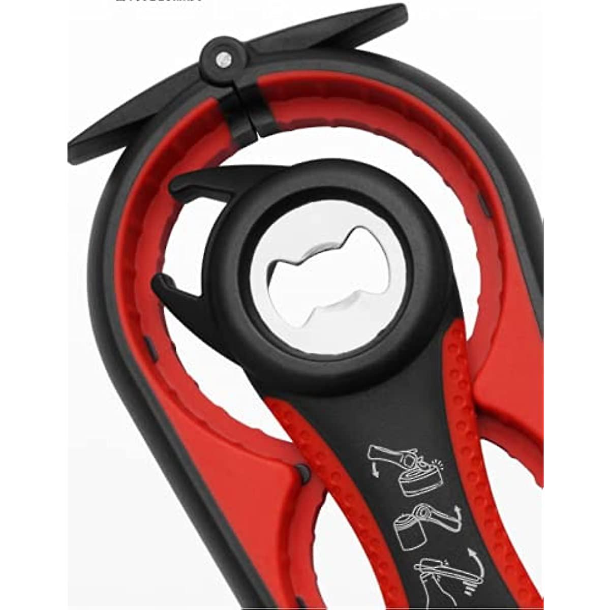 Opener For Jars And Bottles - 5 In 1 Jar Openers For Seniors With Arthritis Silicone Handle Easy To Use For Children Corkscrew Wine Opener Lid Openers