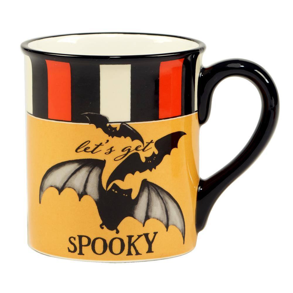 Certified International Spooky Halloween 18 oz. Assorted Colors Earthenware Beverage Mug (Set of 4) 28716SET4