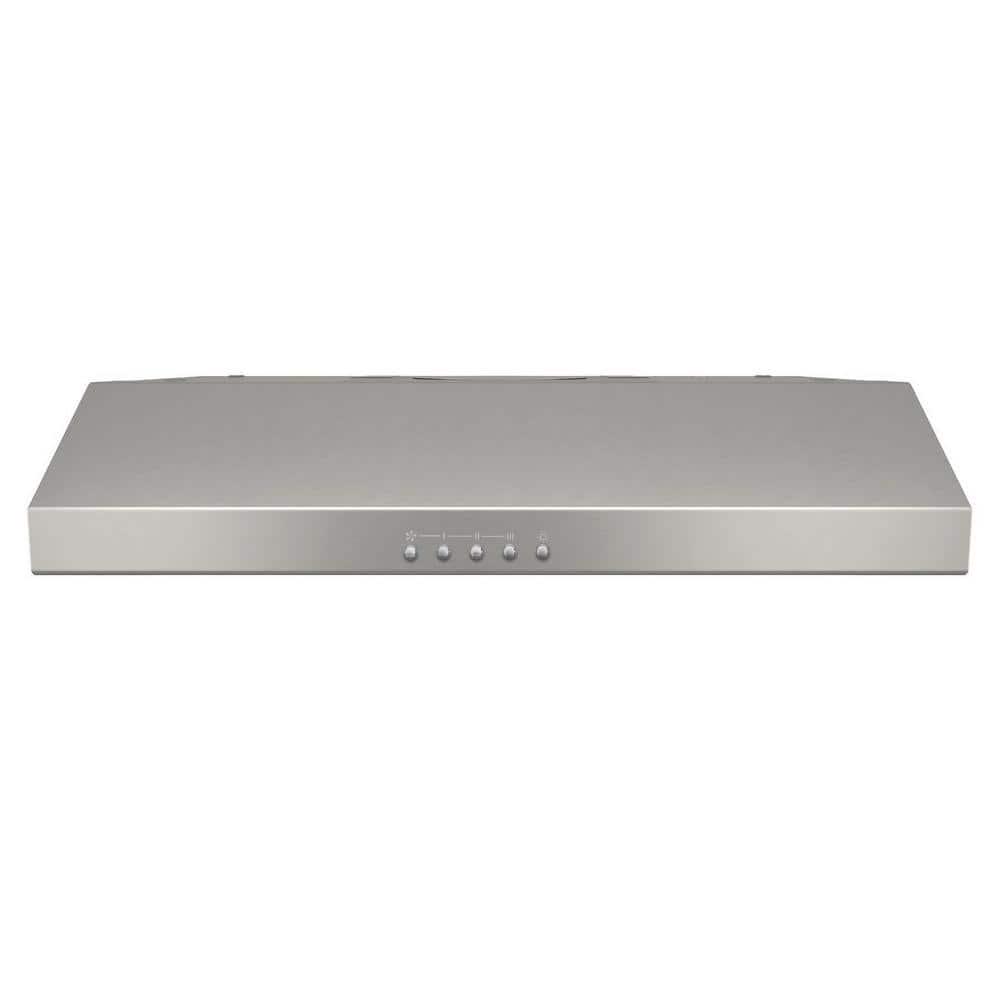 BroanNuTone Glacier BCSQ1 30 in 375 Max Blower CFM Convertible UnderCabinet Range Hood with Light in Stainless Steel