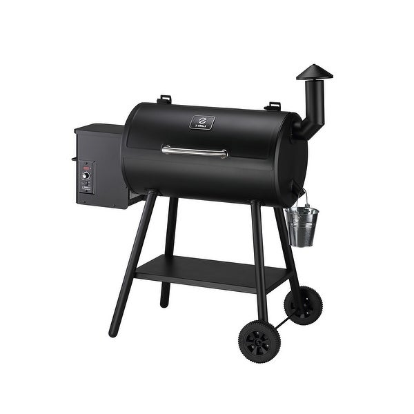 Z GRILLS Wood Pellet Grill and Smoker， 8 in 1 BBQ Grill Auto Temperature Control， Black