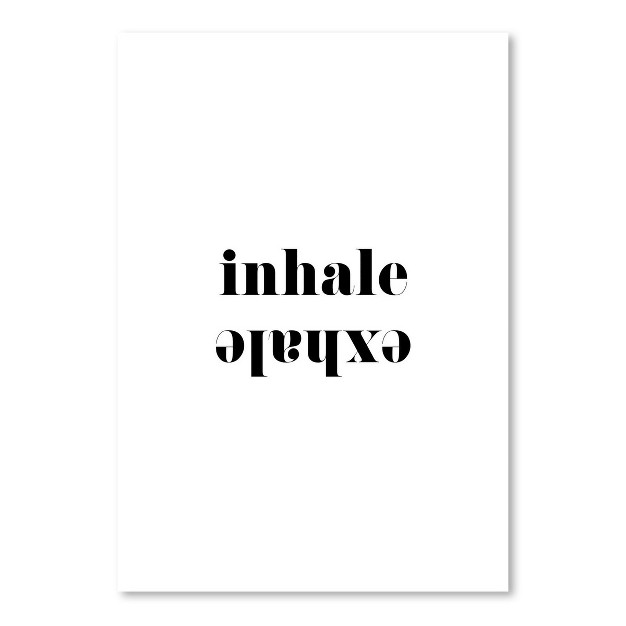 Americanflat Minimalist Motivational Inhale Exhale By Blursbyai Poster