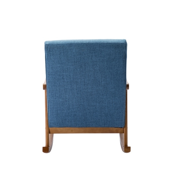 Porthos Home Hayes Fabric Rocking Accent Chair with Rubberwood Legs