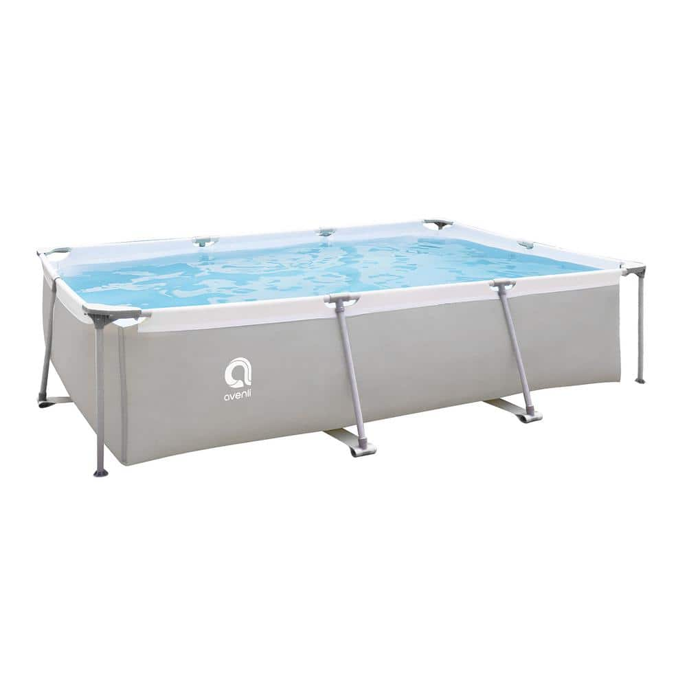 JLeisure 10 ft. x 6.5 ft. Rectangle 25 in. Metal Frame Pool JL-17773