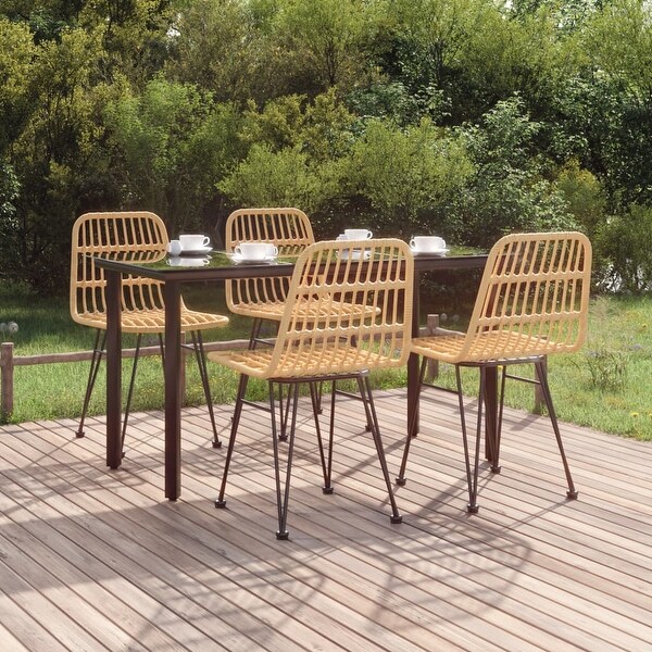 vidaXL 3/5/7/9 Piece Patio Dining Set Poly Rattan