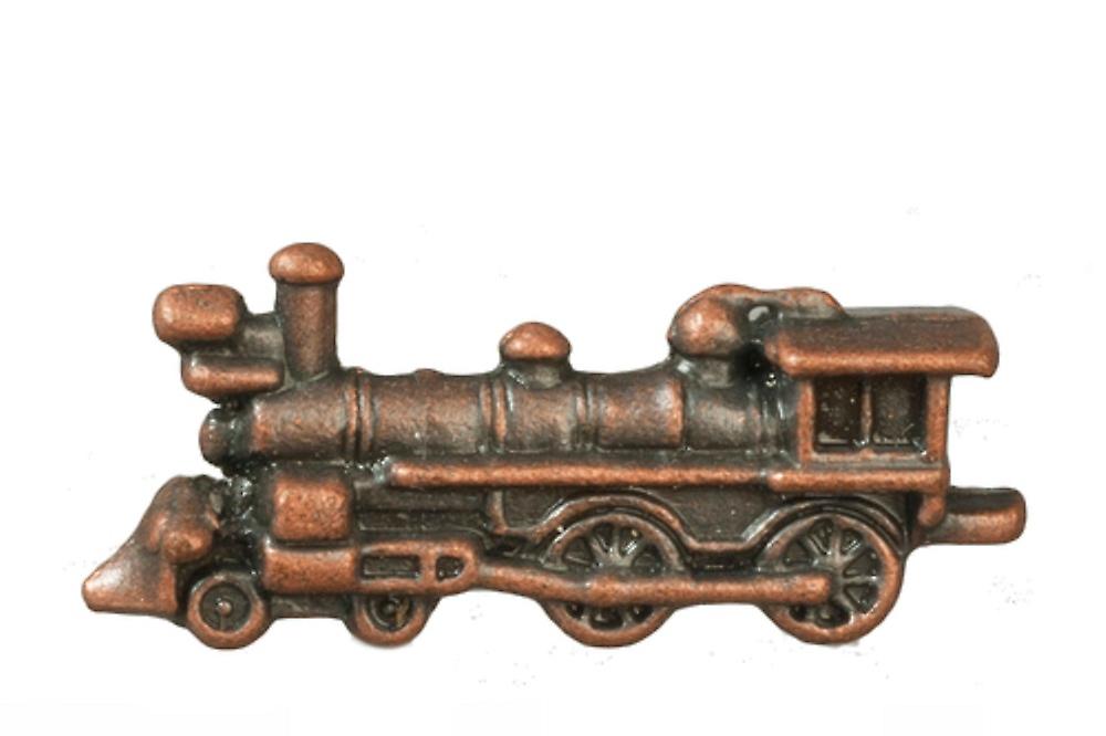 Dolls House Bronze Boys Toy Train Miniature Locomotive Nursery Shop Accessory