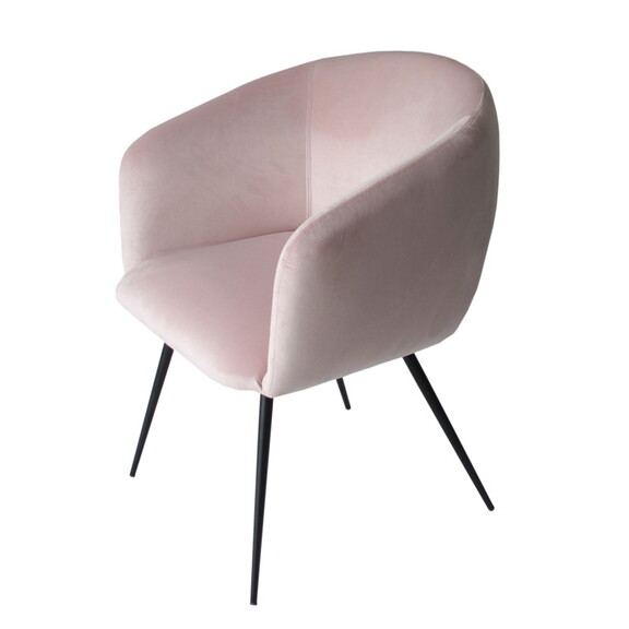 Modrest Luzerne Modern Pink Velvet Dining Chair B0...