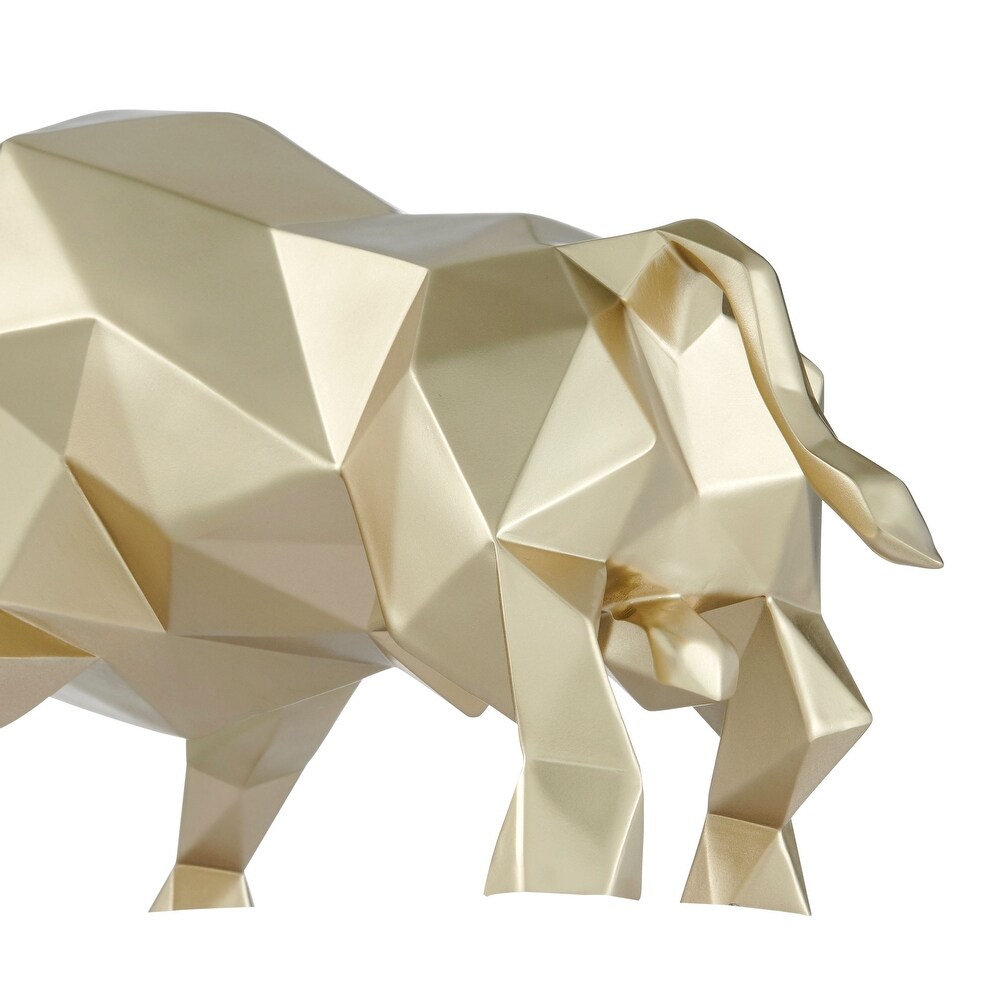 Geometric Bull Sculpture