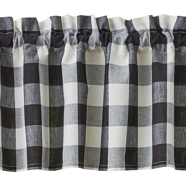 Park Designs Buffalo Check Valance 72 x27 x27 l Black amp Cream