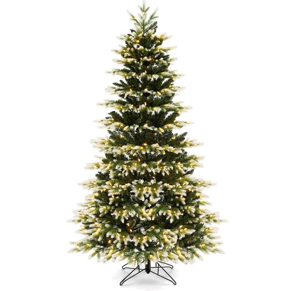 Costway 7 FT PreLit Christmas Tree 3 Modes Hinged with Quick Power