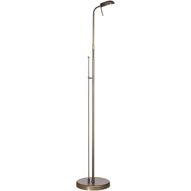 Tall Dark Brass Metal Led Adjustable Gooseneck Head For Living Room Reading Bedroom Office