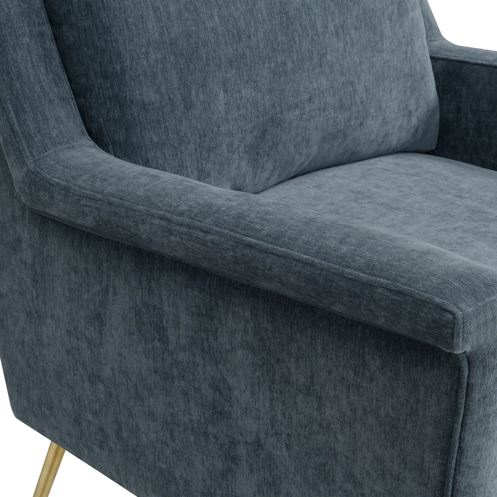 Cambridge Mid Century Modern Slate Blue Accent Chair