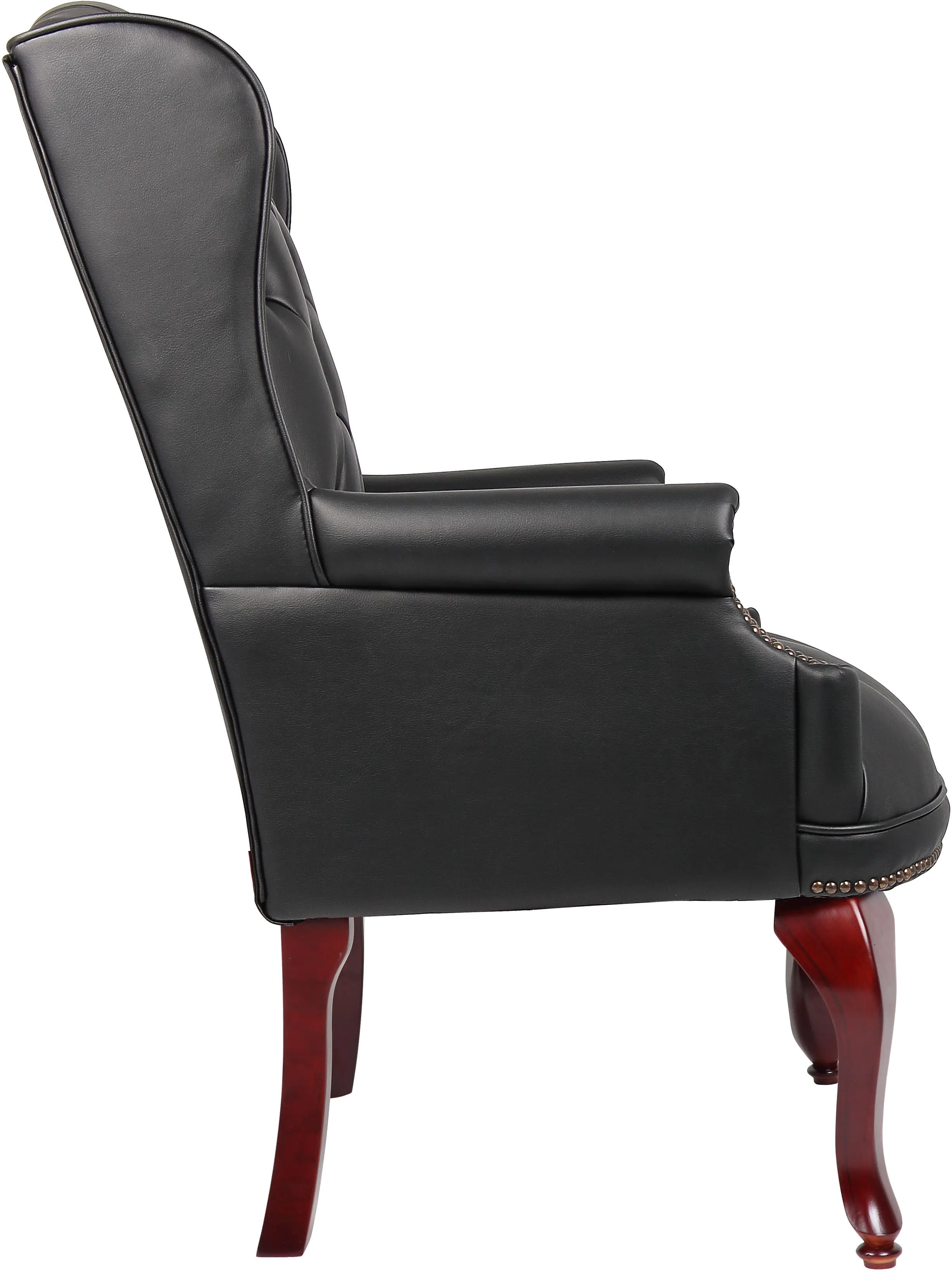 Boss Black Wingback Guest Chair