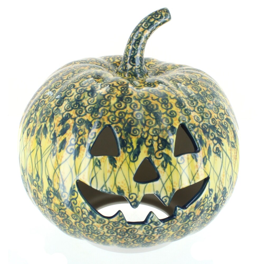 Blue Rose Polish Pottery L022 Manufaktura Large Pumpkin