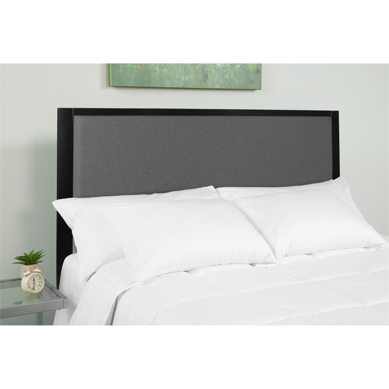 Flash Furniture Fabric Upholstered Full Metal Panel Headboard in Dark Gray   Transitional   Headboards   by Homesquare  Houzz