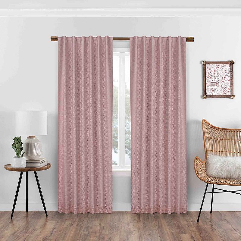 eclipse Absolute Zero Nora Crochet 100% Blackout 1-Panel Window Curtain