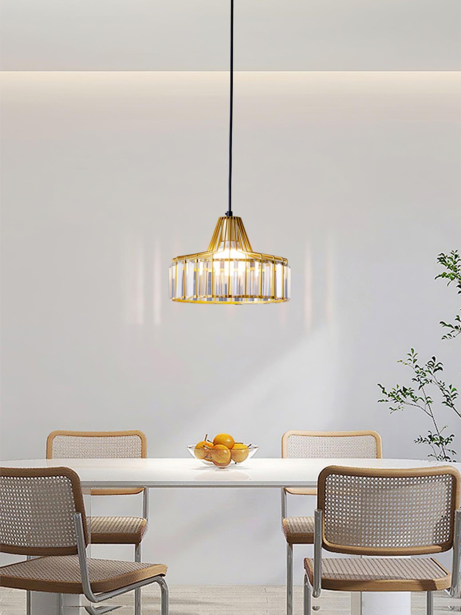 Crystal Drum Pendant Lamp