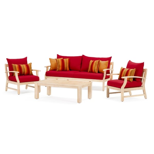 Kooper 4 Piece Sunbrella Outdoor Patio Sofa and Club Chair Set