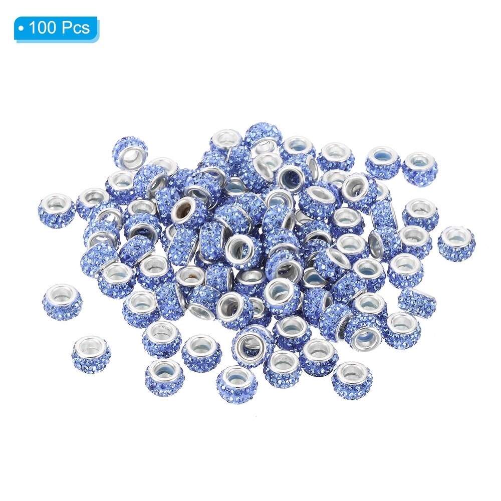 5mm Clay Spacer Beads  100 Pcs Rhinestone European Polymer Bead