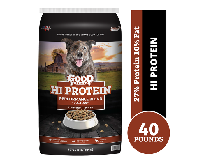 Good Friends High Protein Performance Blend All Stages Dry Dog Food， 40 lb. Bag