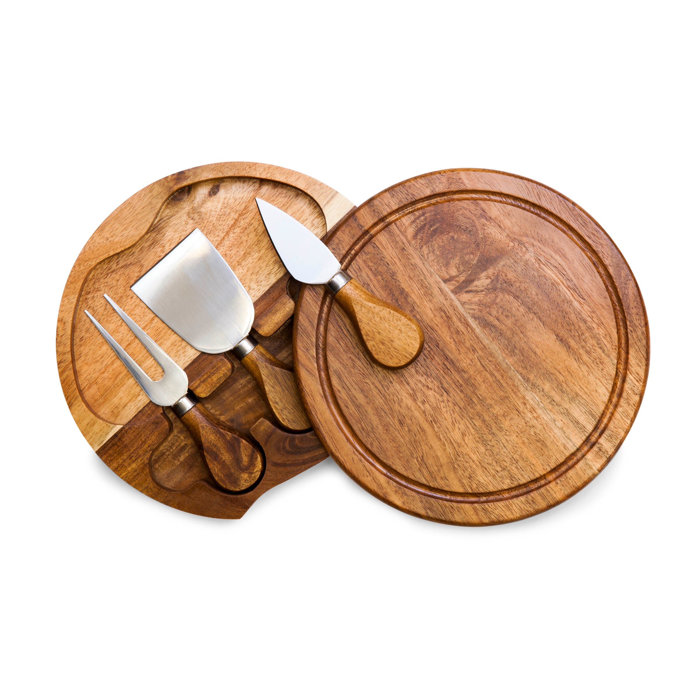 Toscana Acacia Brie Cheese Board and Tool Set