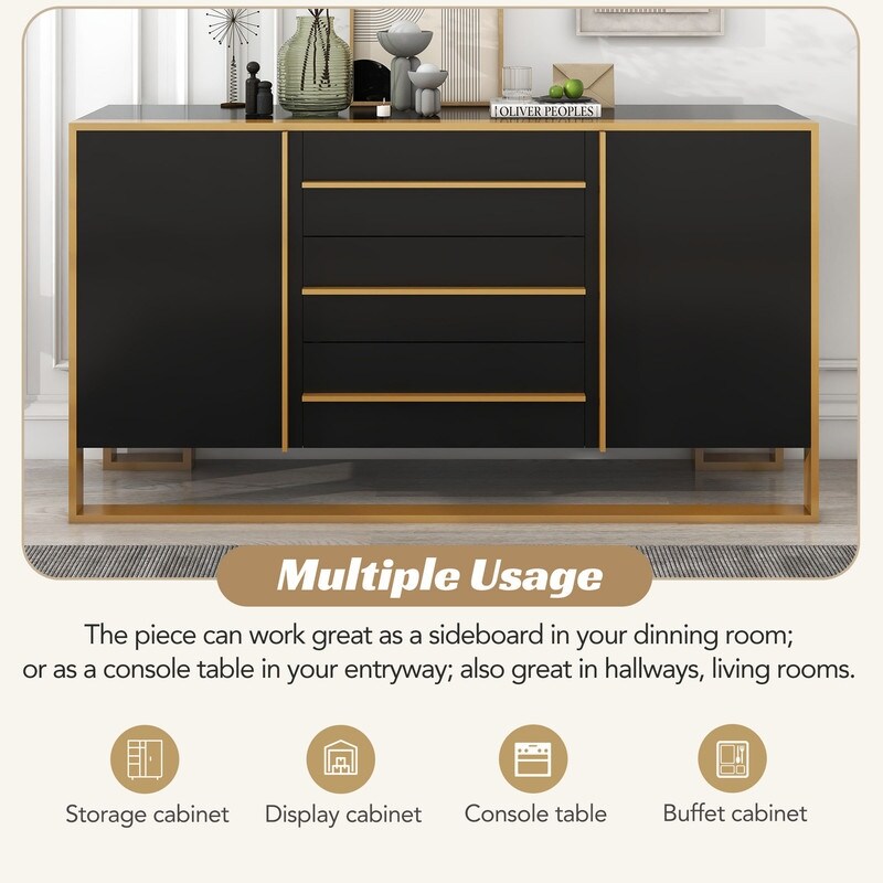 Modern Sideboard Buffet Cabinet with Storage  59\