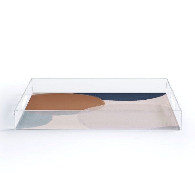 Hello Twiggs Terracotta Modern Abstract Acrylic Tray Deny Designs