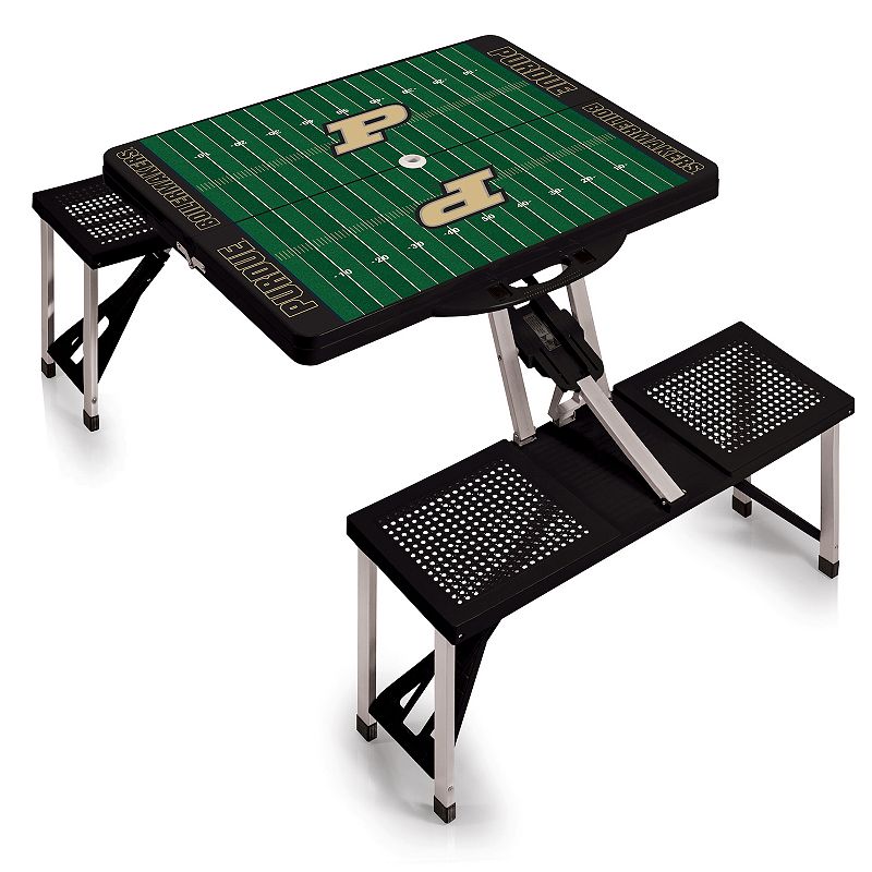 Picnic Time Purdue Boilermakers Picnic Table Portable Folding Table with Seats