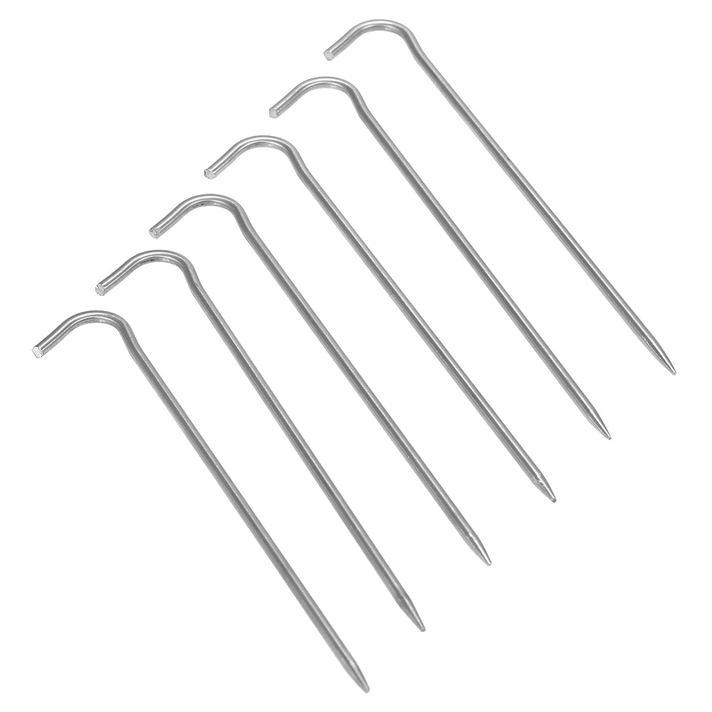 Tomfoto 6pcs/10pcs Titanium Tent Pegs Titanium Tent Nails Outdoor Camping Tent Stakes Bend Hook