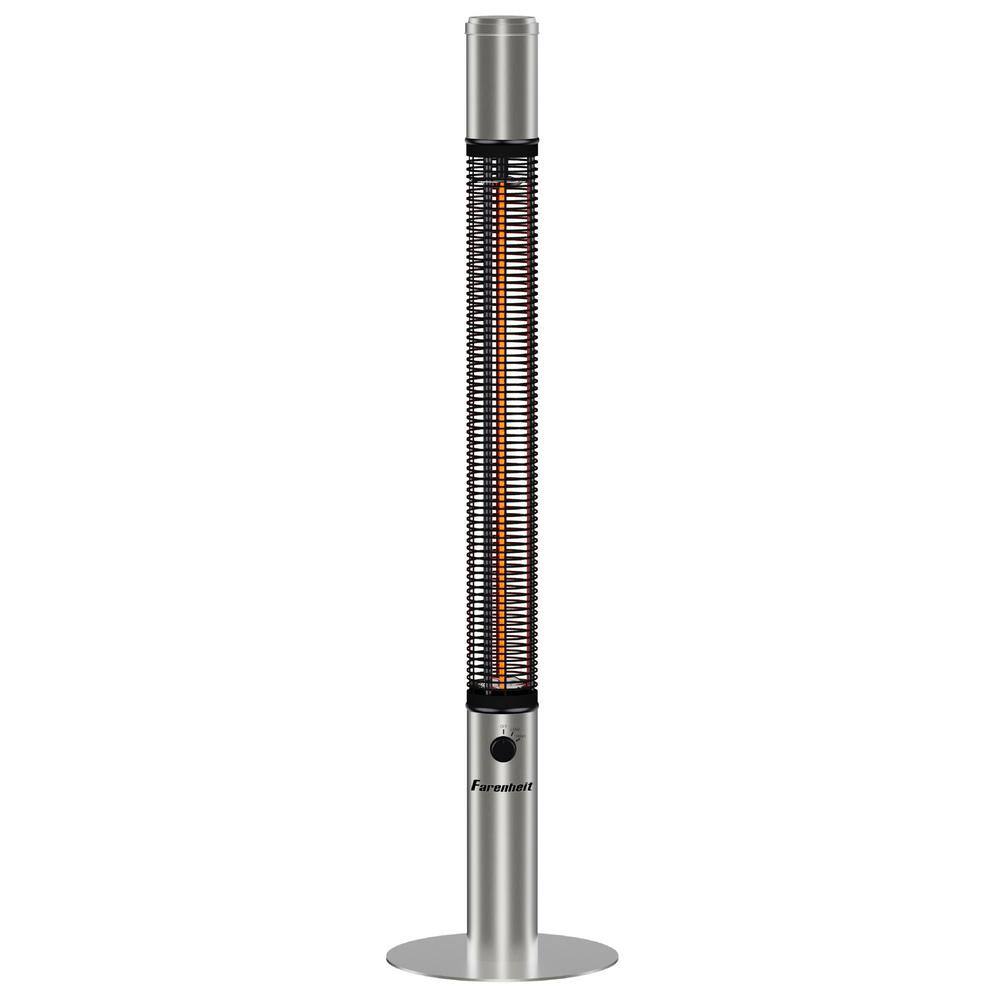 FARENHEIT 1500-Watt Outdoor Electric Infrared Tower Heater in Silver TH-68SV