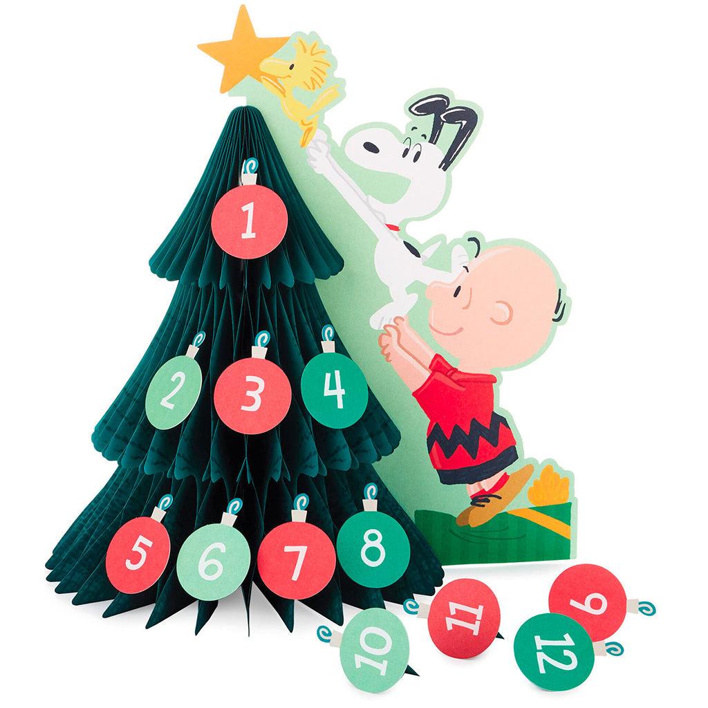 Hallmark  Peanuts® Countdown-to-Christmas Honeycomb 3D Pop-Up Tree Decoration