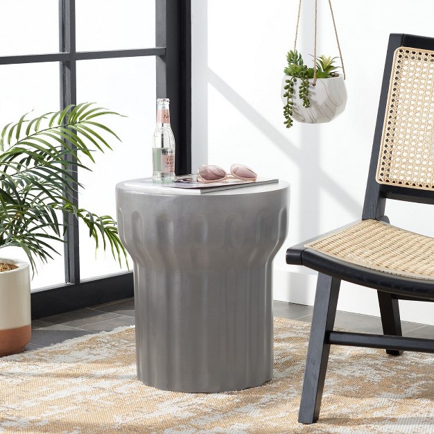 Vesta Concrete Indoor outdoor Accent Stool Safavieh