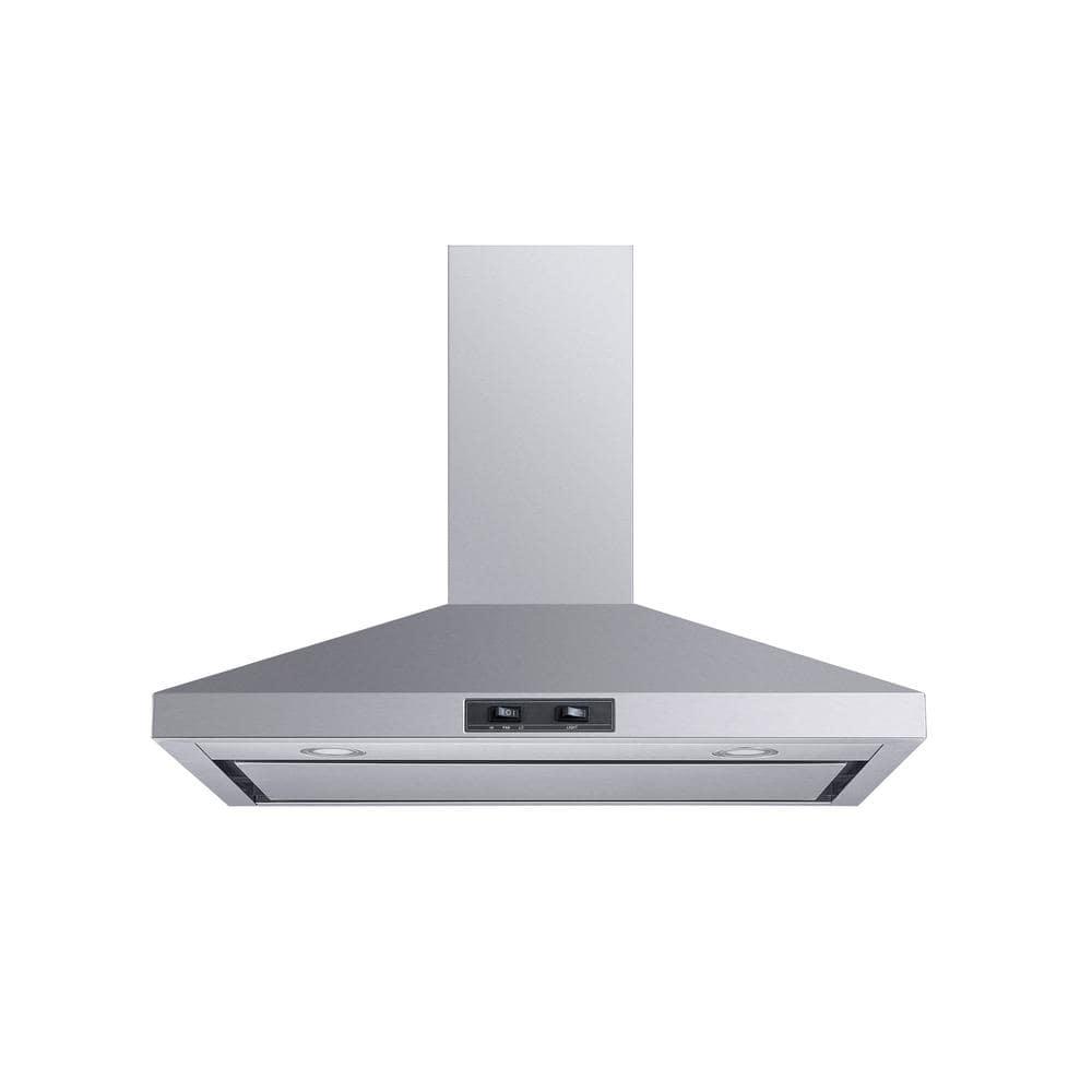 Winflo 30 in Convertible Wall Mount Range Hood in Stainless Steel with Mesh Filter and Stainless Steel Panel