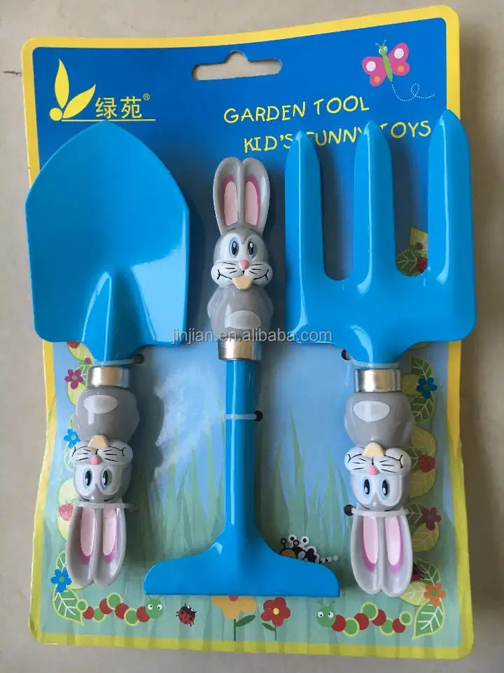 Outdoor children cartoon hand garden tool set 3pcs garden tools brush cutter