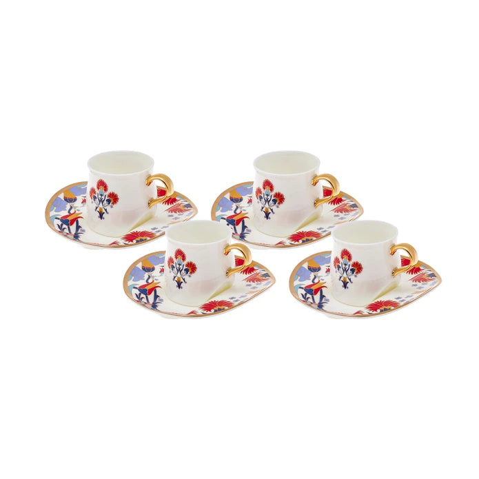 Karaca Lale Hatun Set Of 4 Coffee Cups 153.03.07.8716