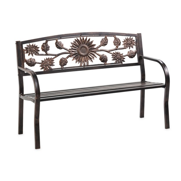 Evergreen Sunflower Bench