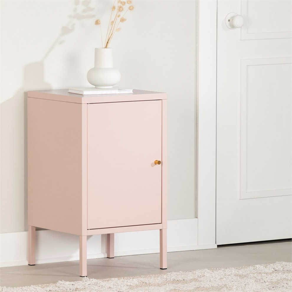 Metal One Door End Table Crea South Shore   Contemporary   Side Tables And End Tables   by Homesquare  Houzz