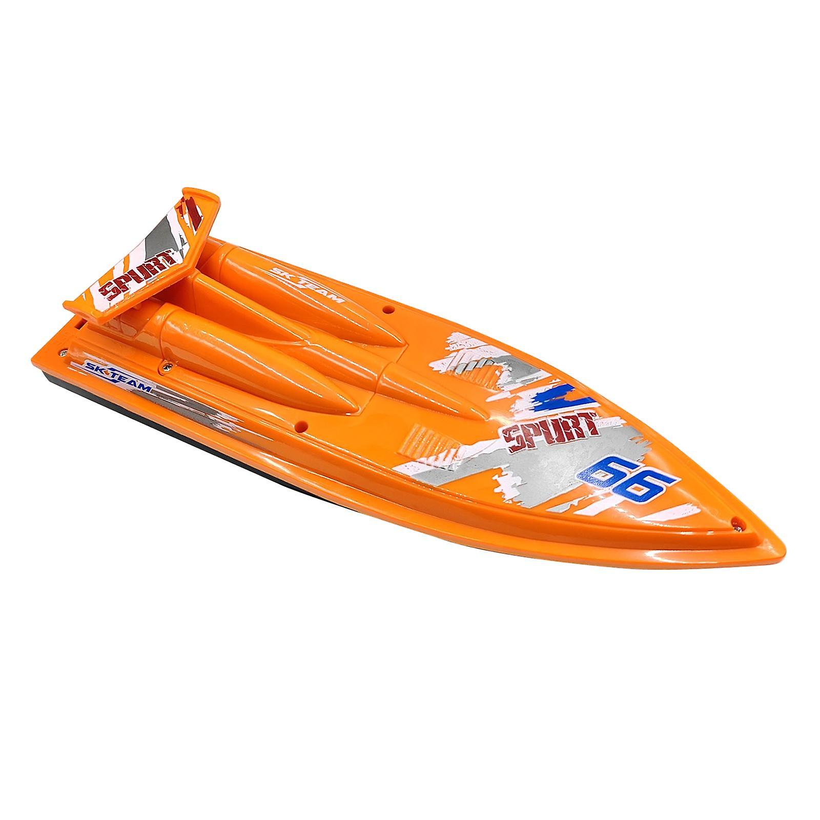 Speed Boat Summer Outdoor Water Playing Floating Boat Bath Toy For Preschool Orange