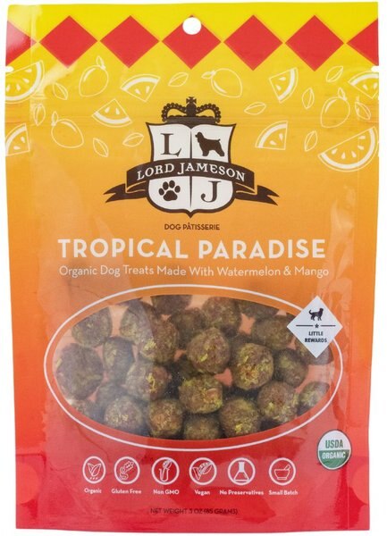 Lord Jameson Little Rewards Tropical Paradise Grain-Free Dog Treats， 3-oz bag