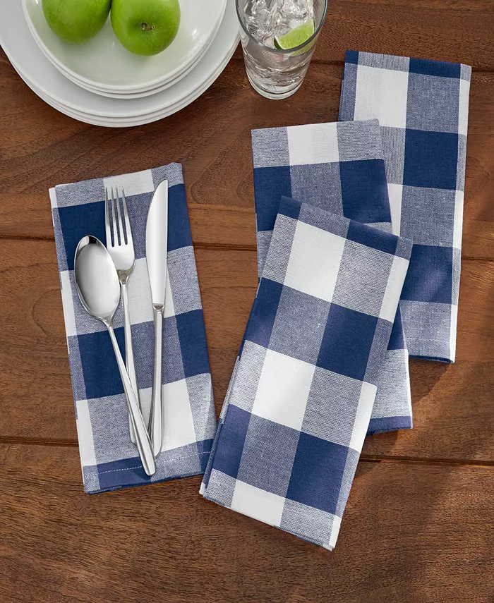 Elrene Farmhouse Living Buffalo Check Napkins - Set of 4