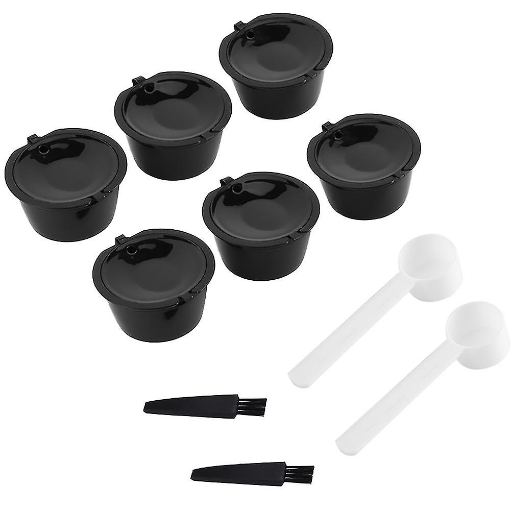 2Sets Coffee Capsule Pods Reusable Refillable Filter Cup Fit for Nestle DOLCE GUSTO Coffee Machines