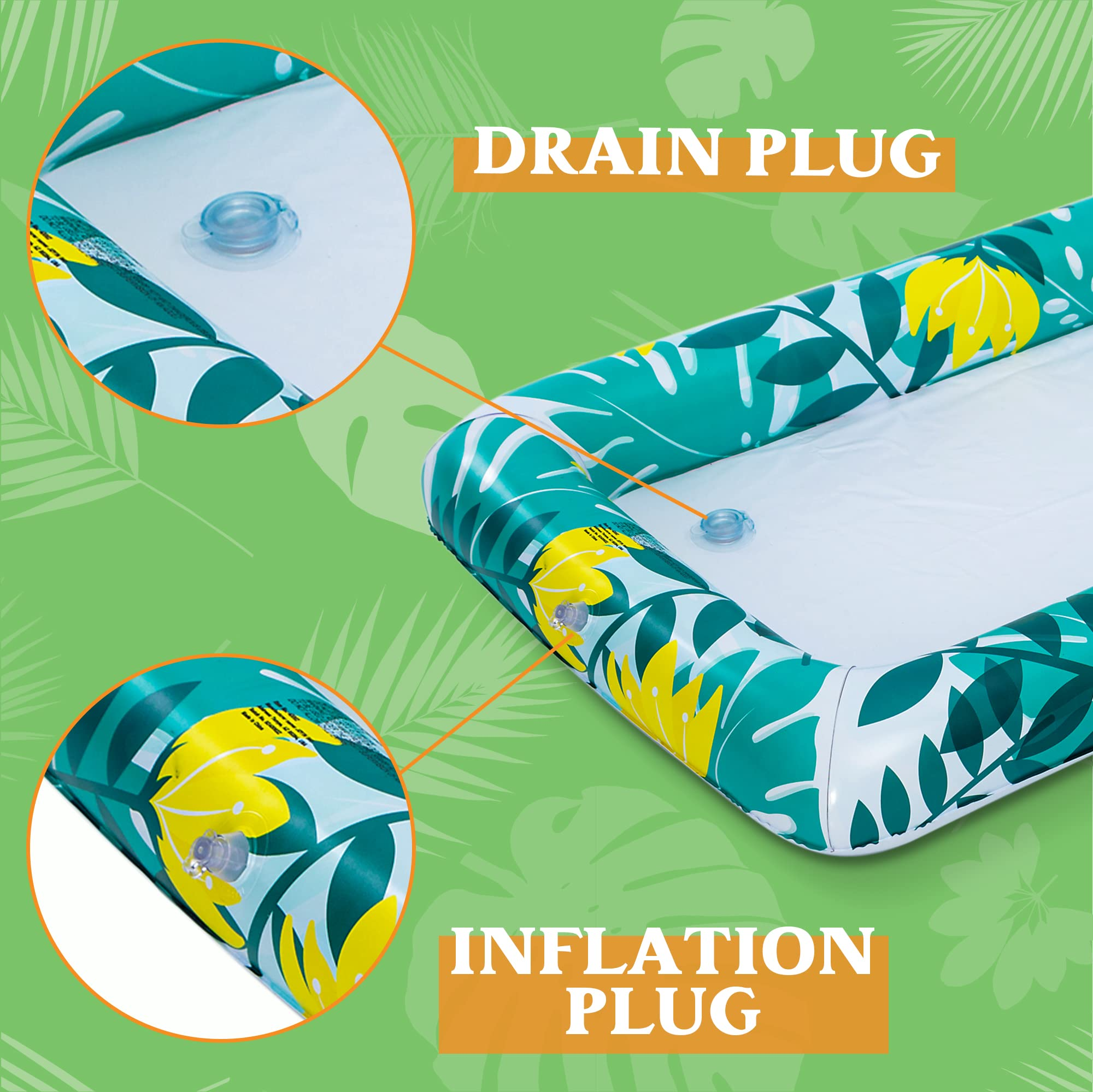 Clearance - Tropical Inflatable Cooler Serving Trays, 2 Pcs