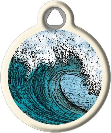 Dog Tag Art Wave Personalized Dog and Cat ID Tag