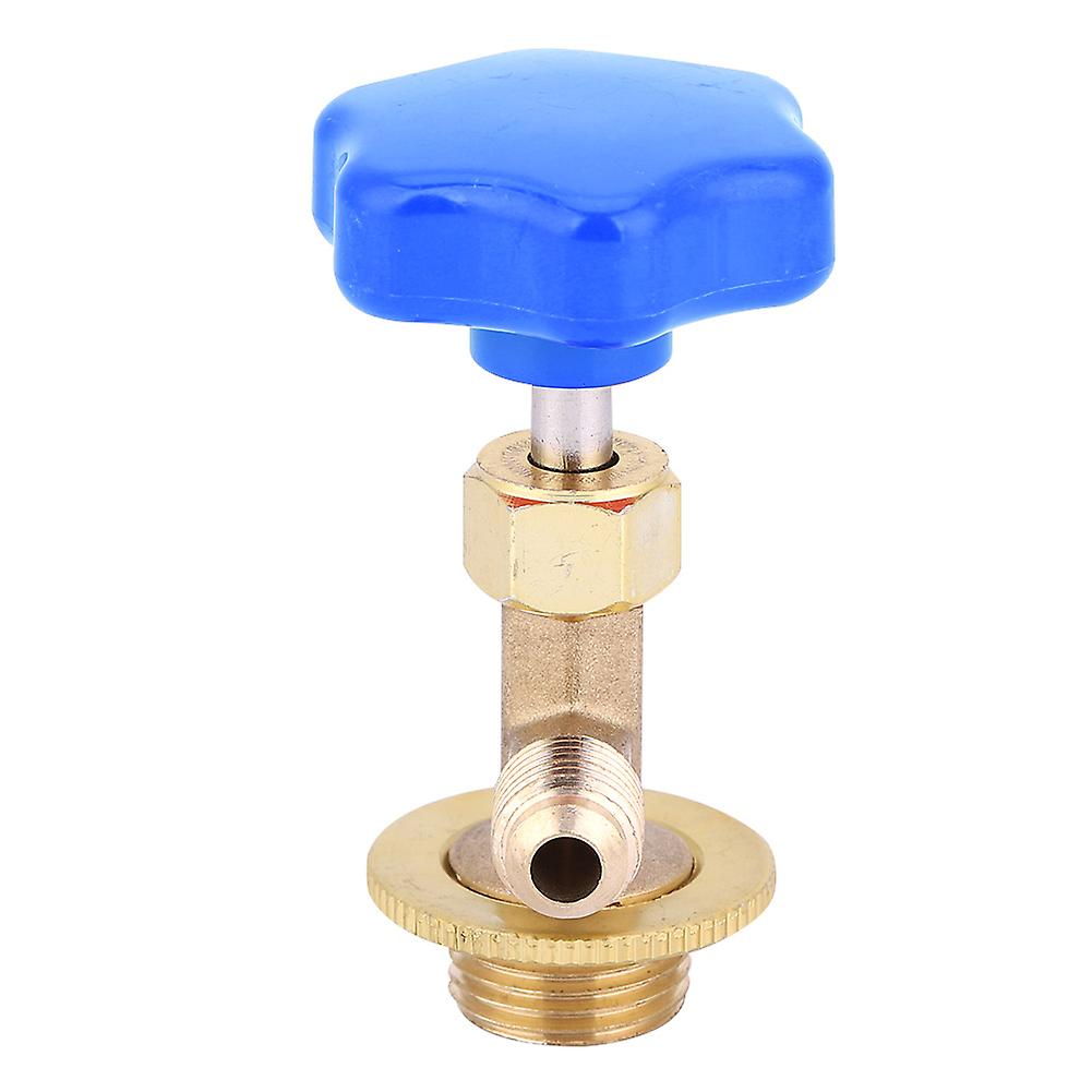 Refrigerant Bottle Opener Brass Dispensing Valve 1/4sae For Air Conditioning R134/r22r22