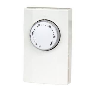 KING Line Voltage Double Pole Mechanical Bi-Metal Thermostat in White K102